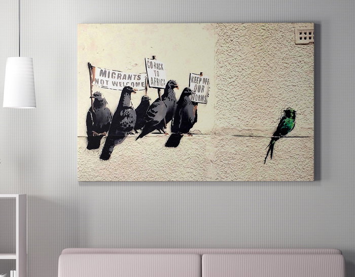 Wallity Lienzo Decorativo Banksy WY47 70 x 100 cm Wallity Lienzo Decorativo Banksy WY47 70 x 100 cm